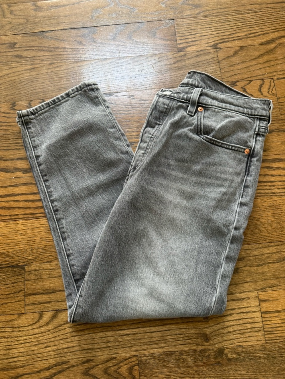 Levi’s Premium 501 Straight Jeans Black Wash Button Fly W29 - Picture 3 of 7